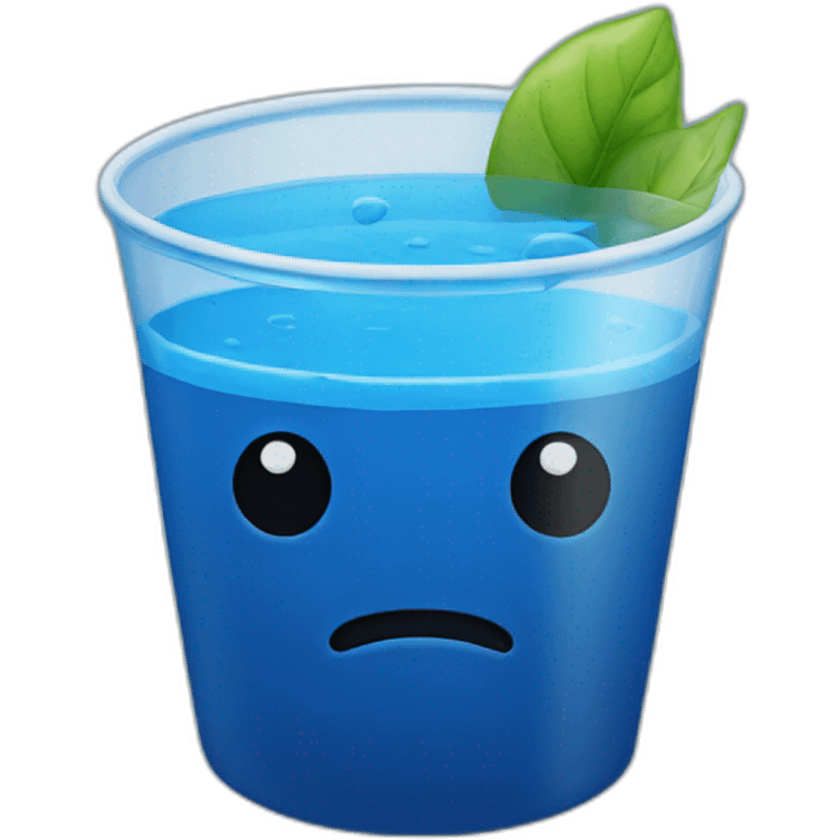 Blue liquid cup emoji