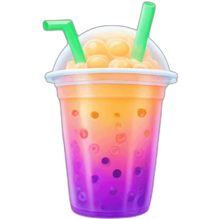 neon bubble tea emoji