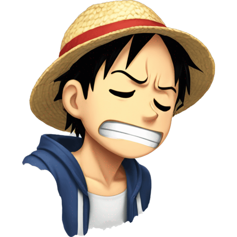 Luffy crying emoji