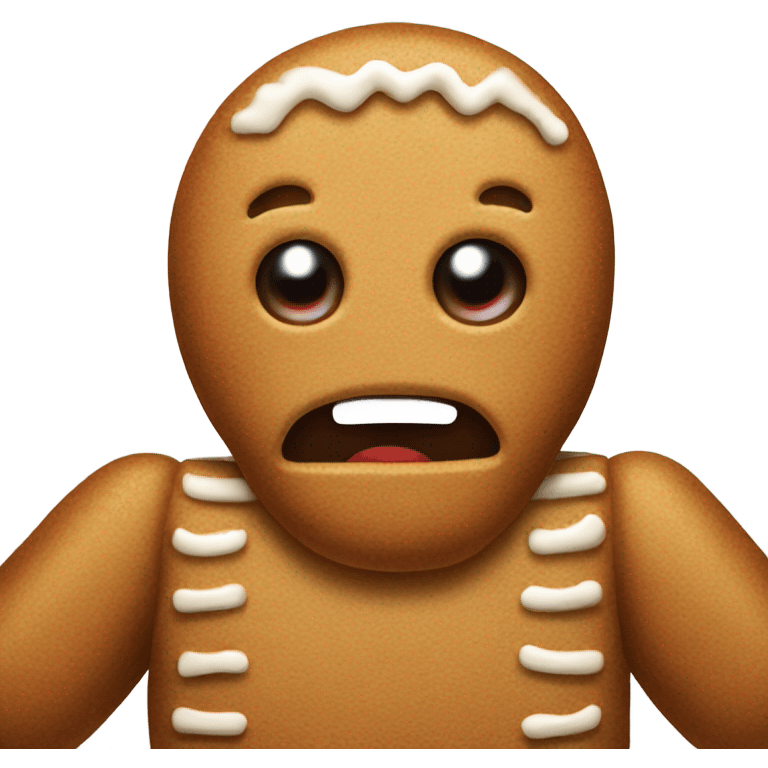 Angry gingerbread man emoji