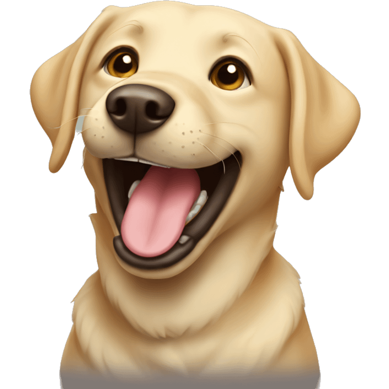 Labrador laughing emoji