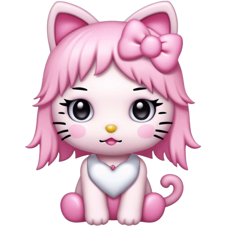 kawaii pastel goth hello kitty emoji