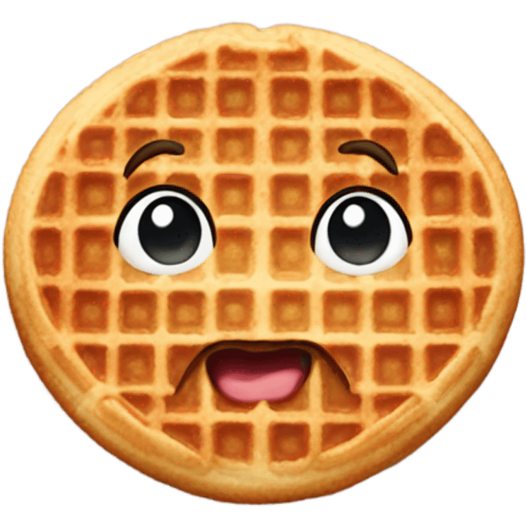 Cute waffle emoji