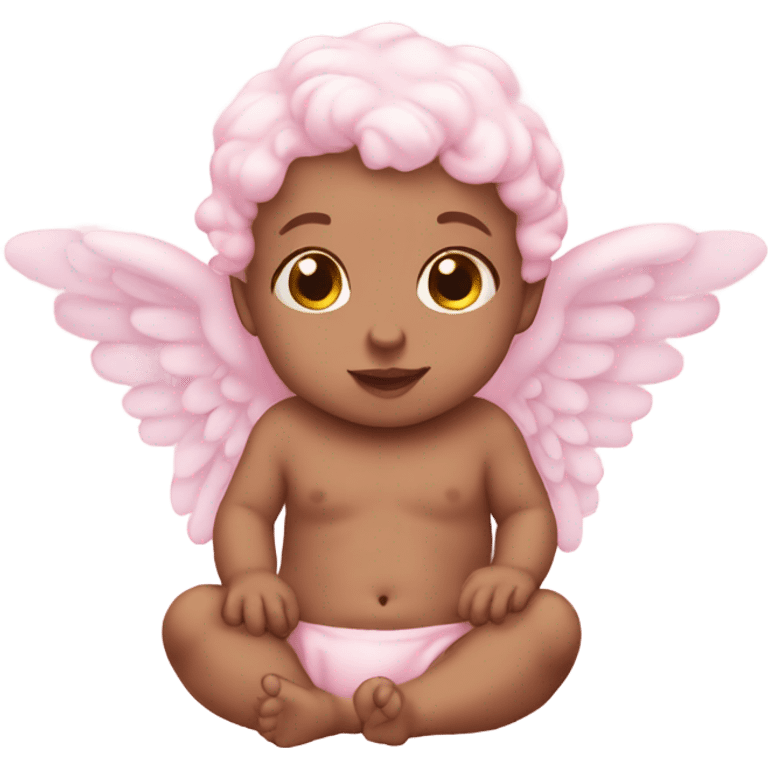 Soft pink cherub baby emoji