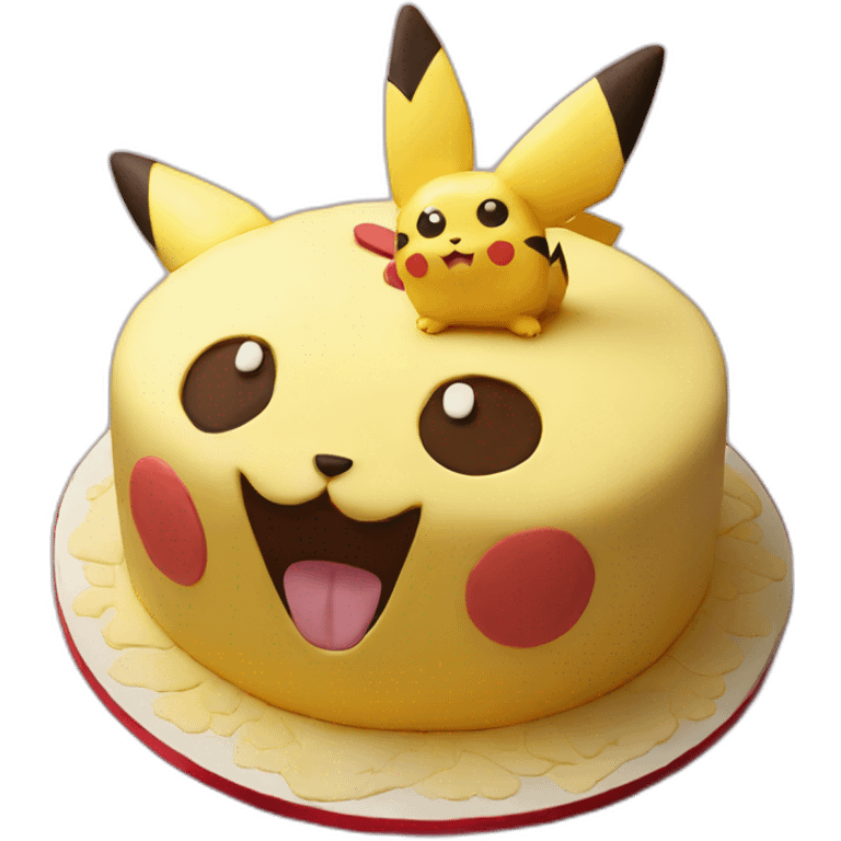 Pikachu cake emoji