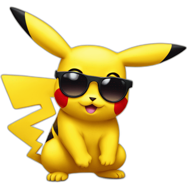 pikachu with sunglasses emoji