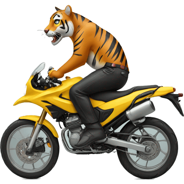 Riding tiger emoji