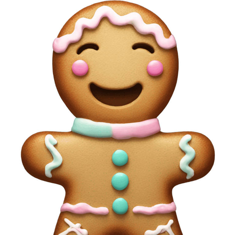 Pastel gingerbread man emoji