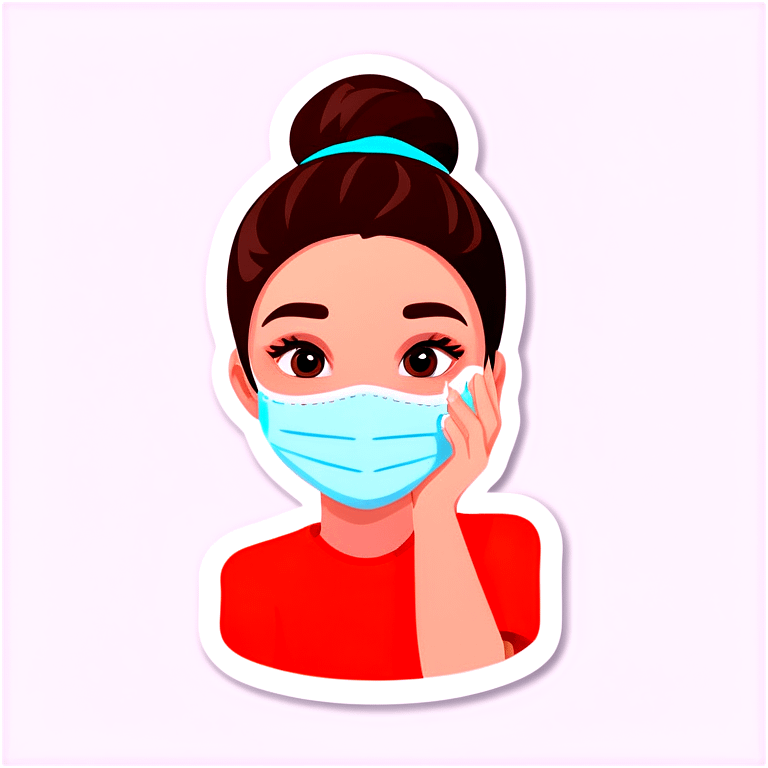 Girl doing her skincare  emoji