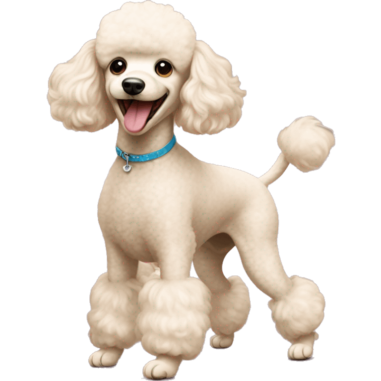 cream mini poodle dancing  emoji