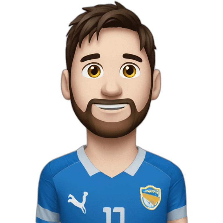 Messi con el salvador en el mundial emoji