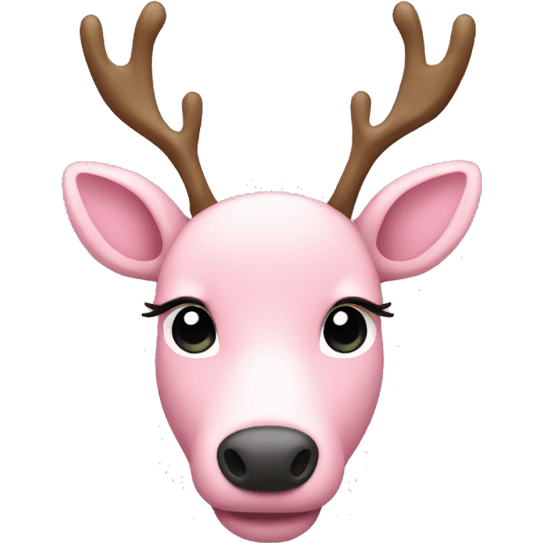 Light pink reindeer  emoji