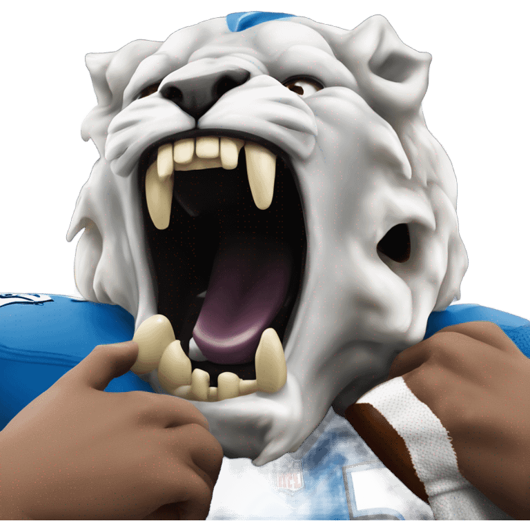 Detroit Lions devouring Washington commanders emoji