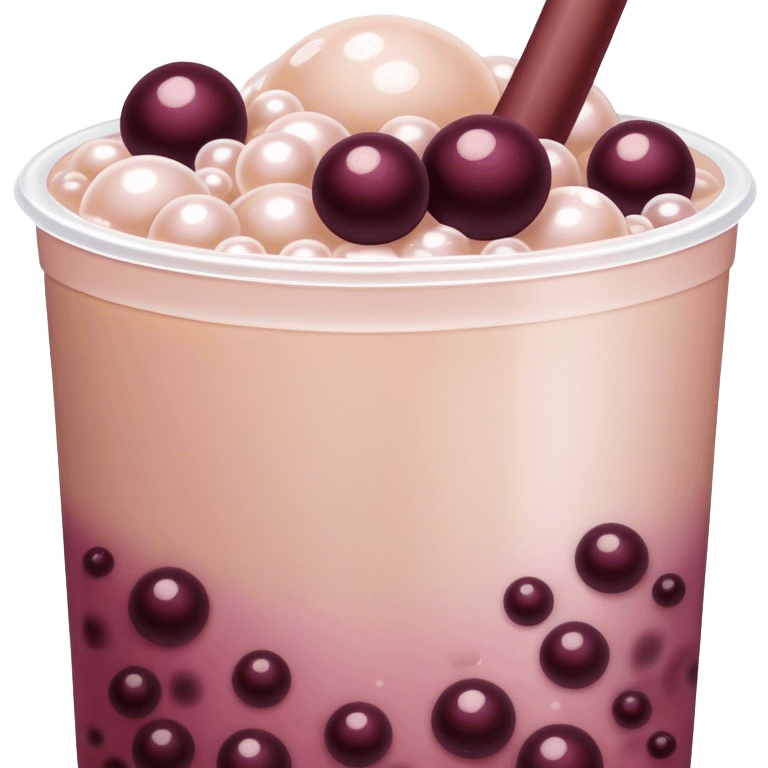 Bubble tea burgundy color emoji