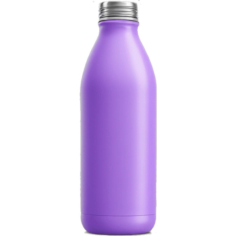 Waterbottle light purple screw top silver lid emoji