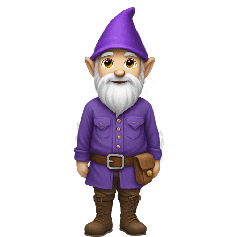 Gnome dressed in purple clothing  emoji