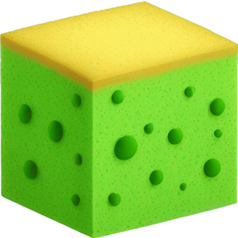 green flat square dish sponge emoji