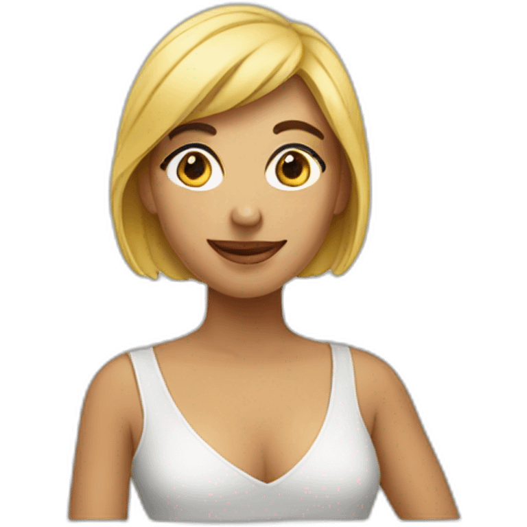 A woman posing emoji