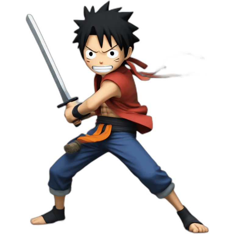 naruto fight luffy emoji