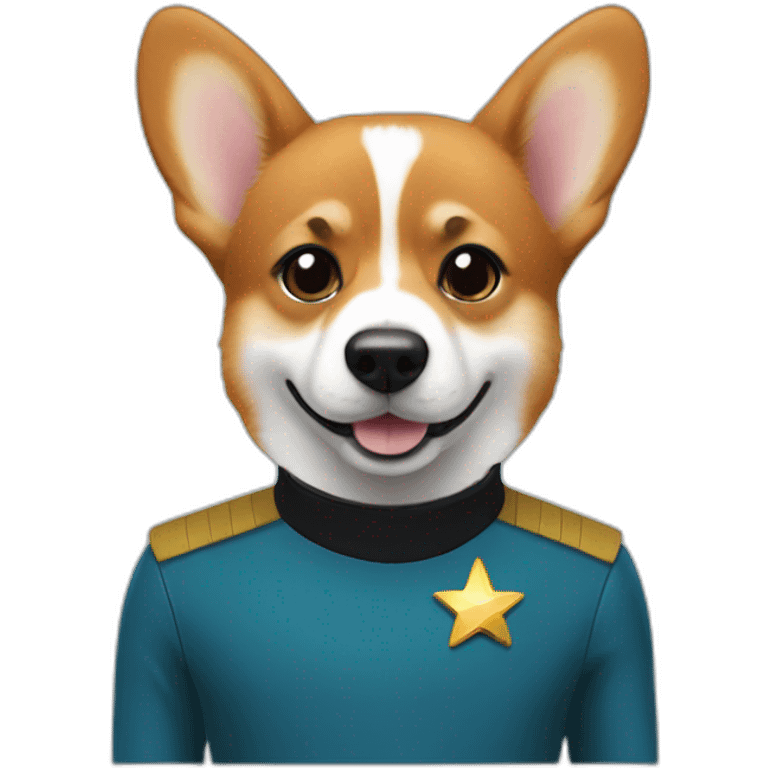 corgi in star trek uniform emoji