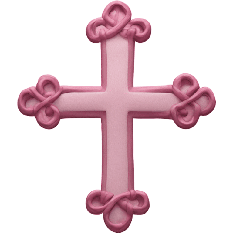 Croix couleur rose  emoji