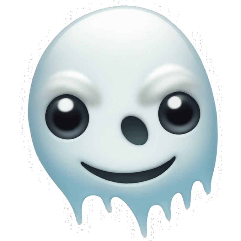 a little ghost with a funny face emoji