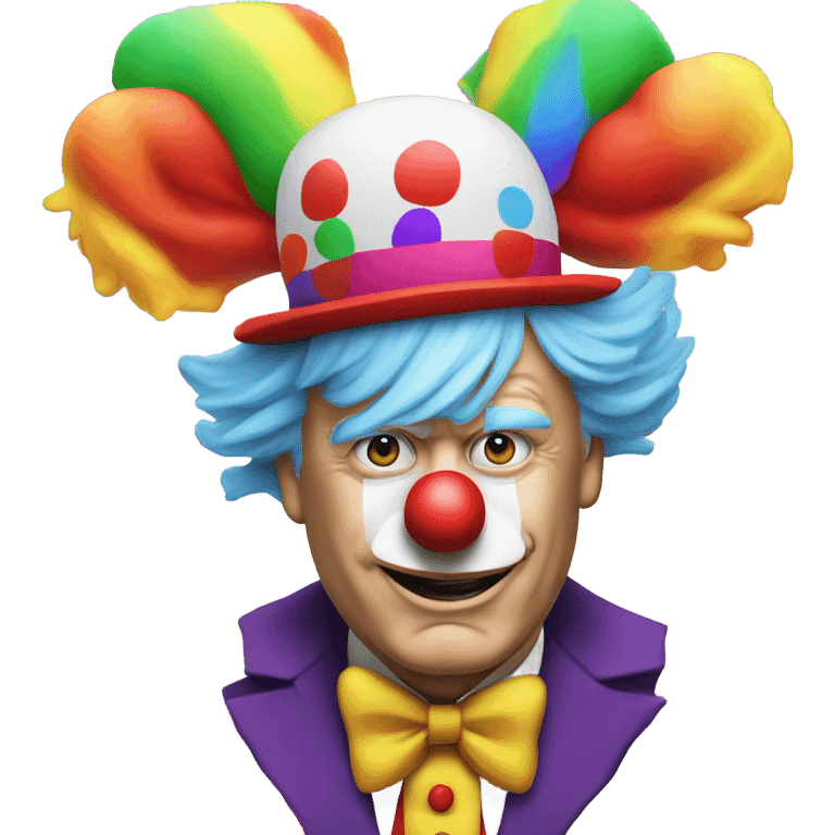 Donald Trump dressed as a clown emoji