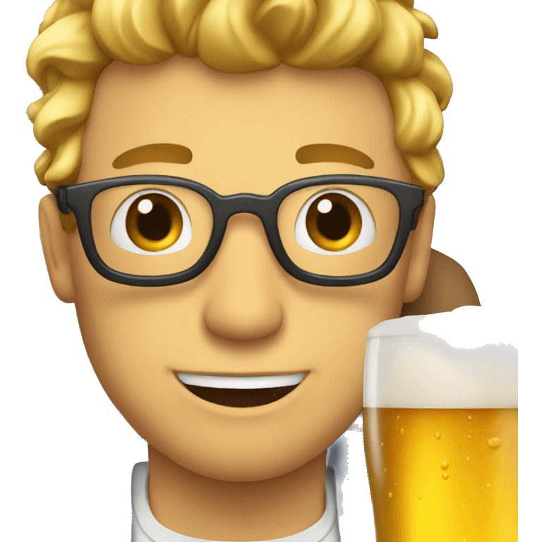 White guy drinking a beer while riding on a plane emoji