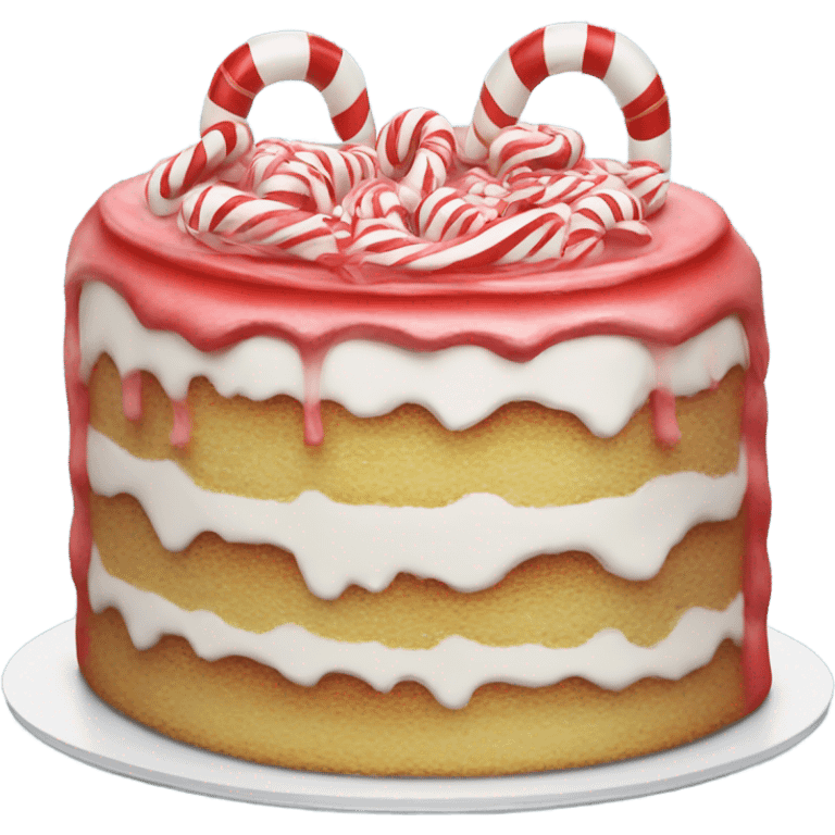 Candy cane cake emoji