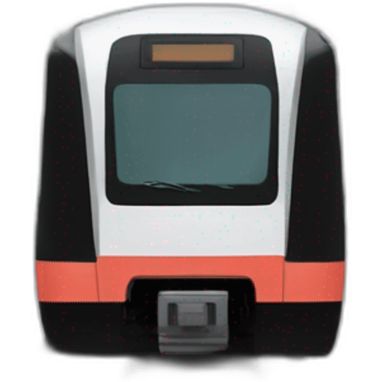 modern Moscow metro train, front view, black color  emoji