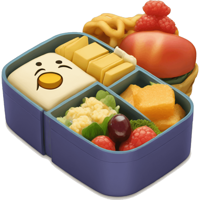  bento box with snack  emoji