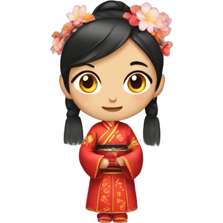 Girl in Chinese costume  emoji