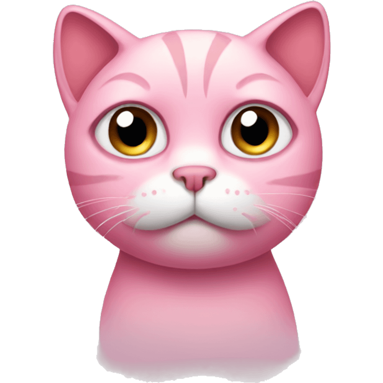 Sad pink cat emoji