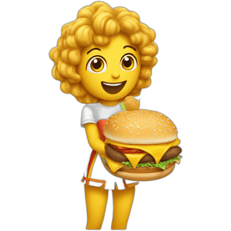 nymph-excitedly-eating-mcdonalds emoji