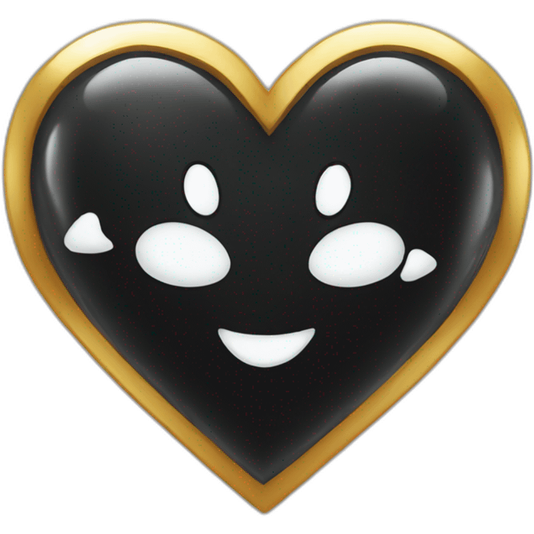 black shine heart emoji