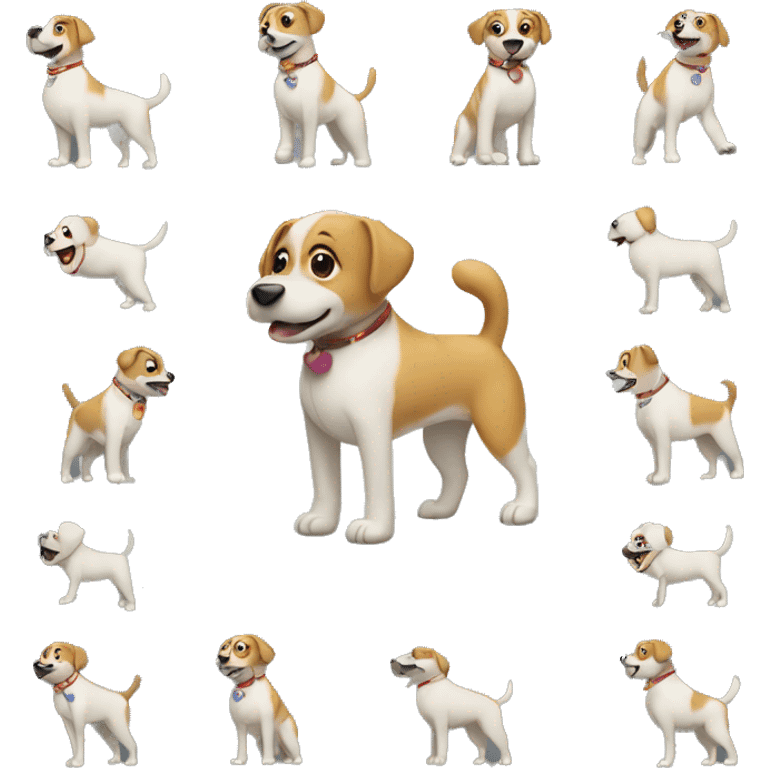 dog standing up and dancing emoji