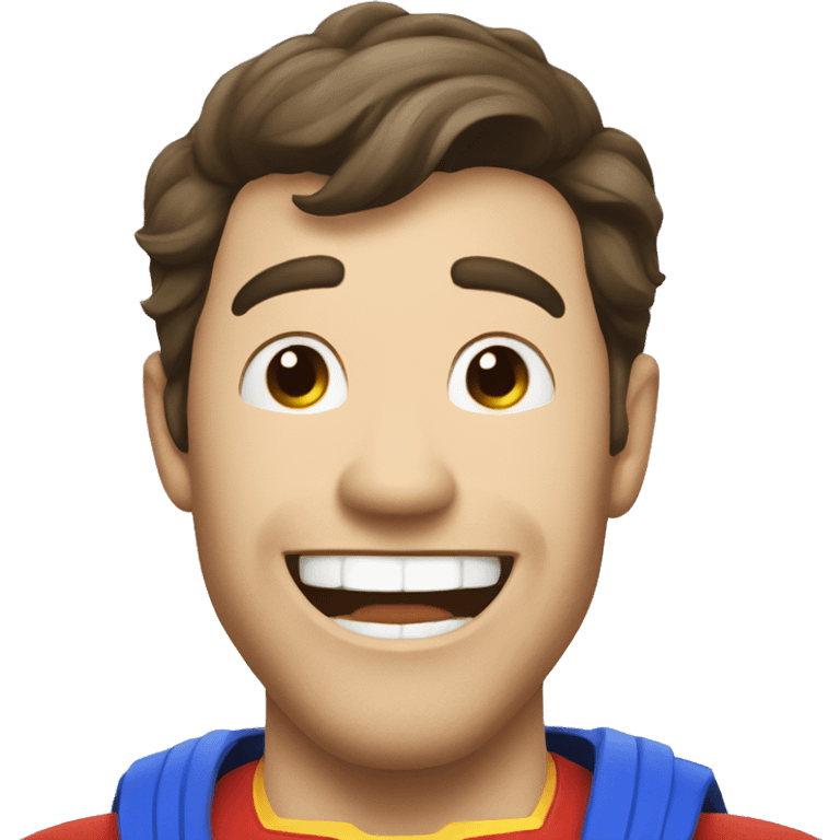 Laughing super man emoji