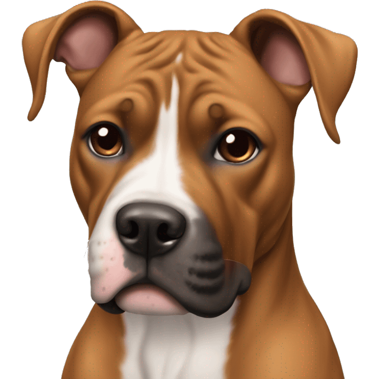 Boxer pitbull mix  emoji