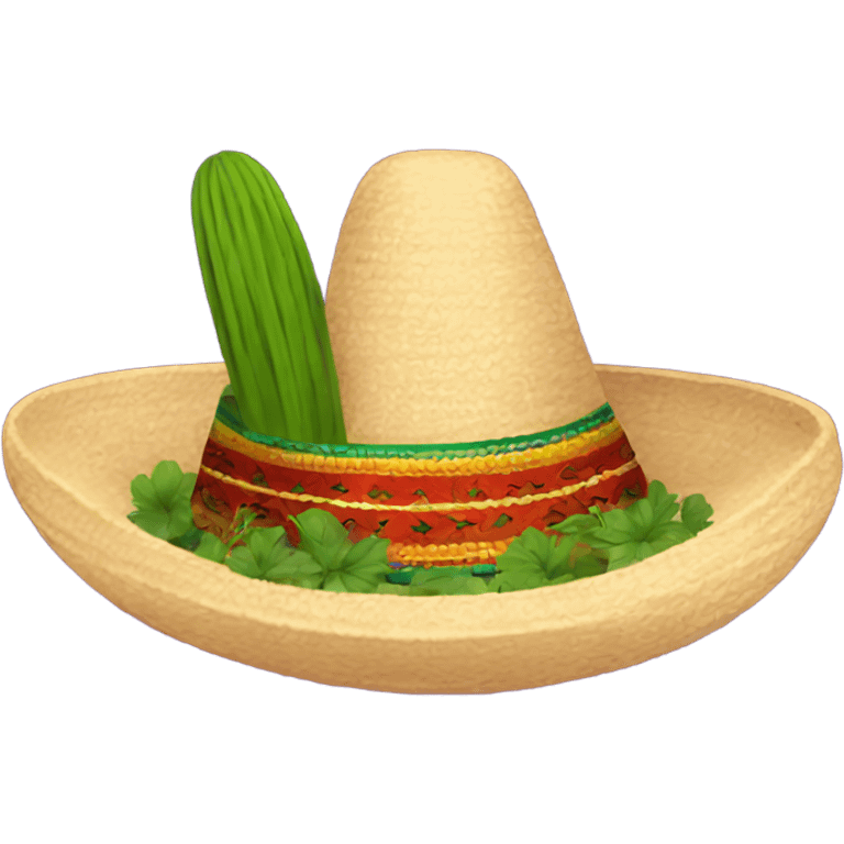 Mexican hat with herbs  emoji