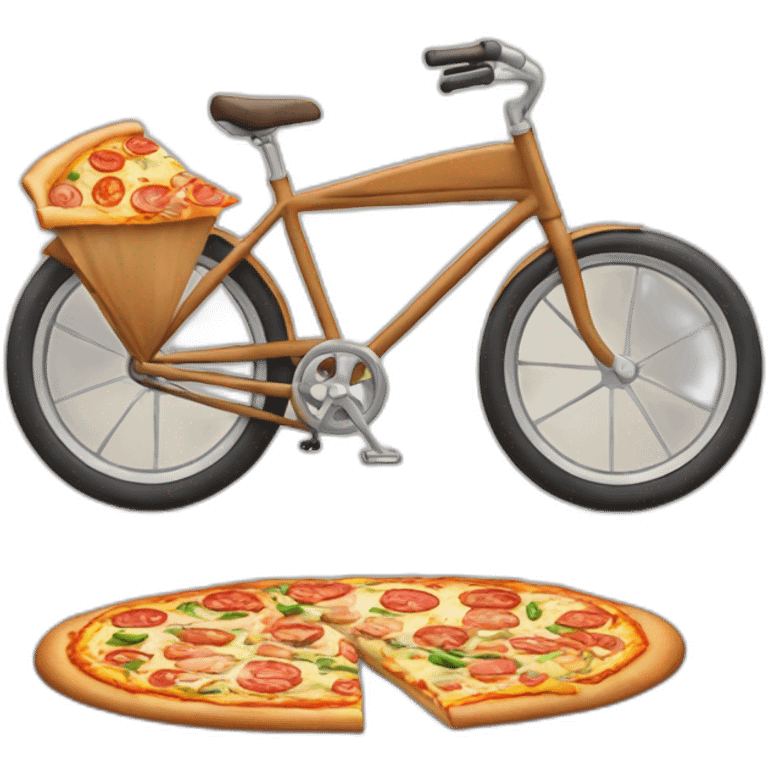 bike with pizzas for wheels emoji