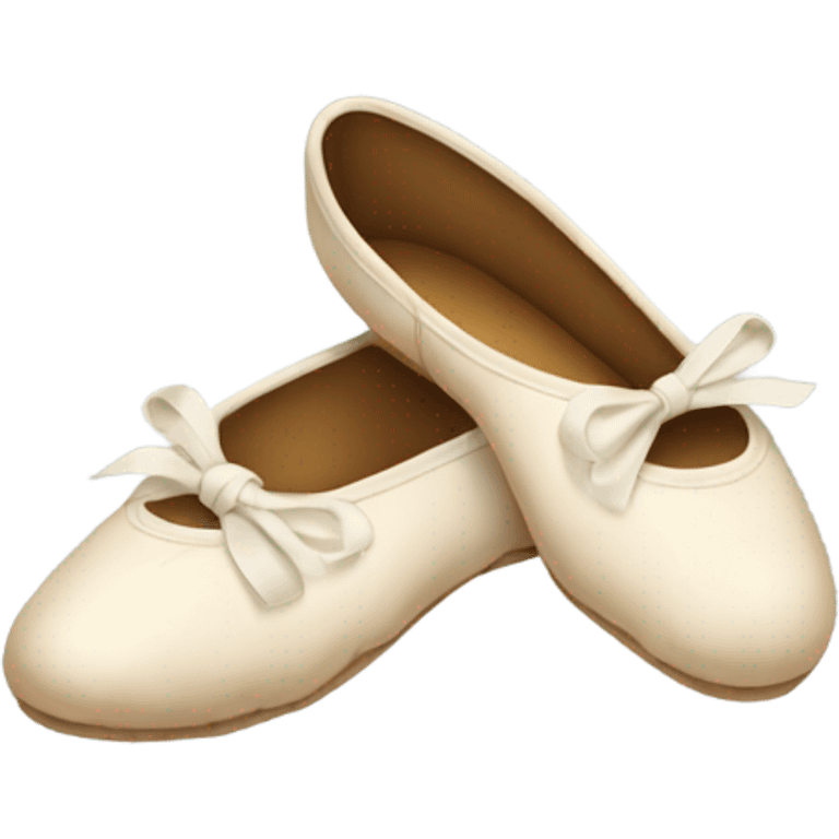 cream dirty Ballet shoes  emoji