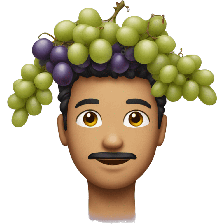 a person with a tatoo of grapes on them emoji