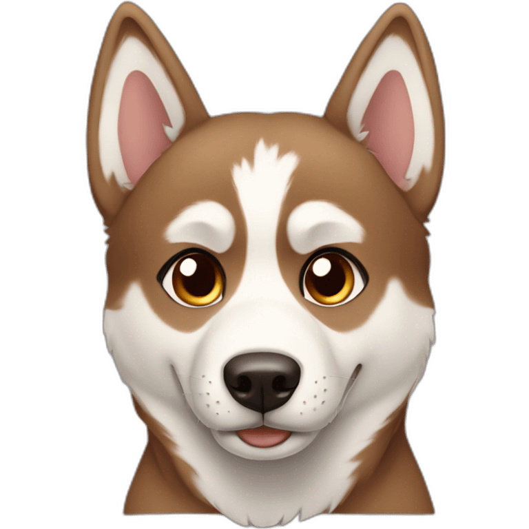 Dog Disney brown with white husky emoji