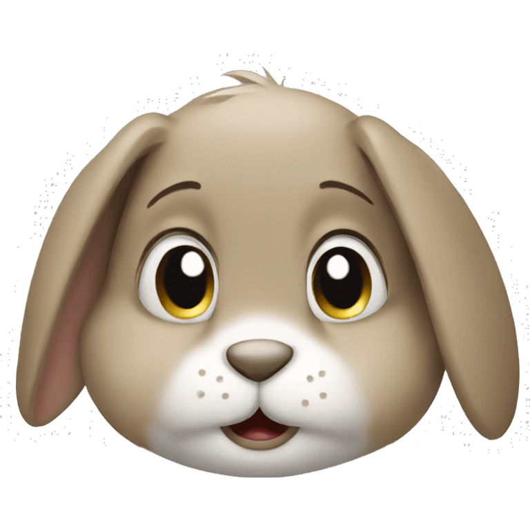 a rabbit crying emoji