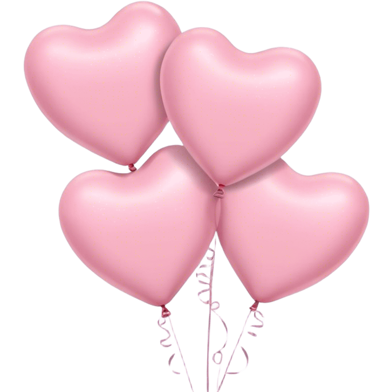 pastel pink heart balloons emoji