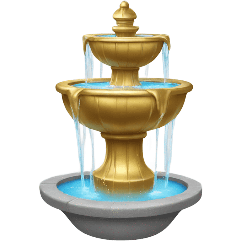 gold water fountain emoji