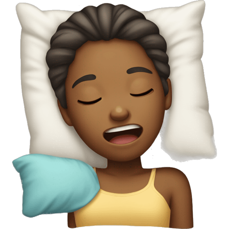 Girl sleeping with her mouth open  emoji