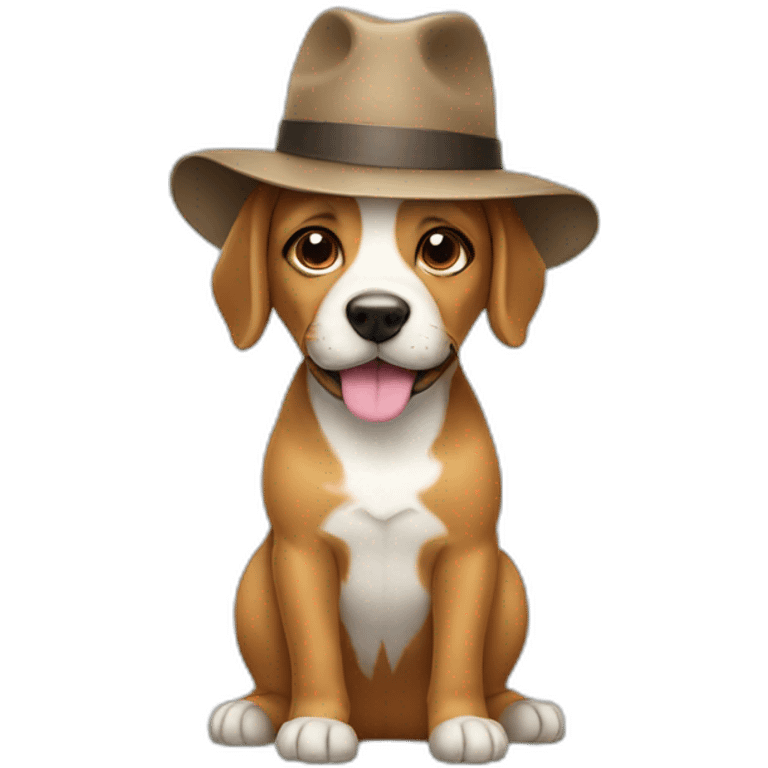 Dog wearing hat emoji