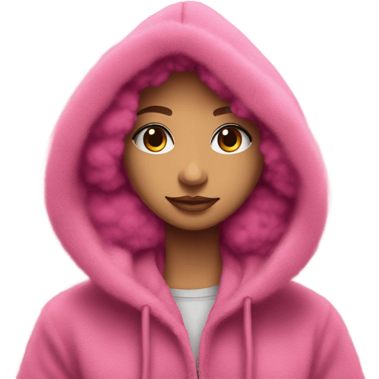 Pink Palm Poof hoodie emoji