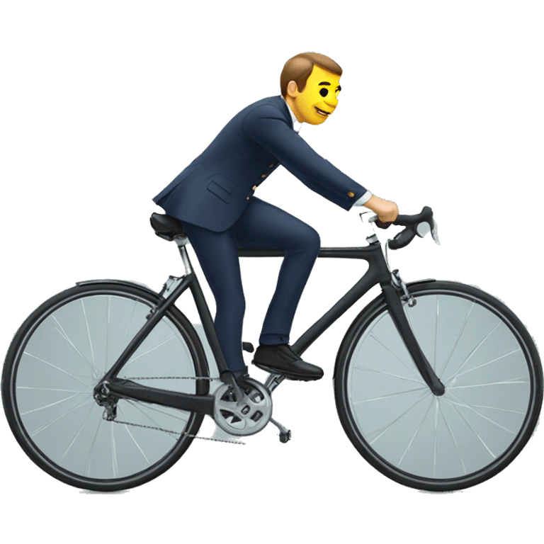 Macron sur velo emoji